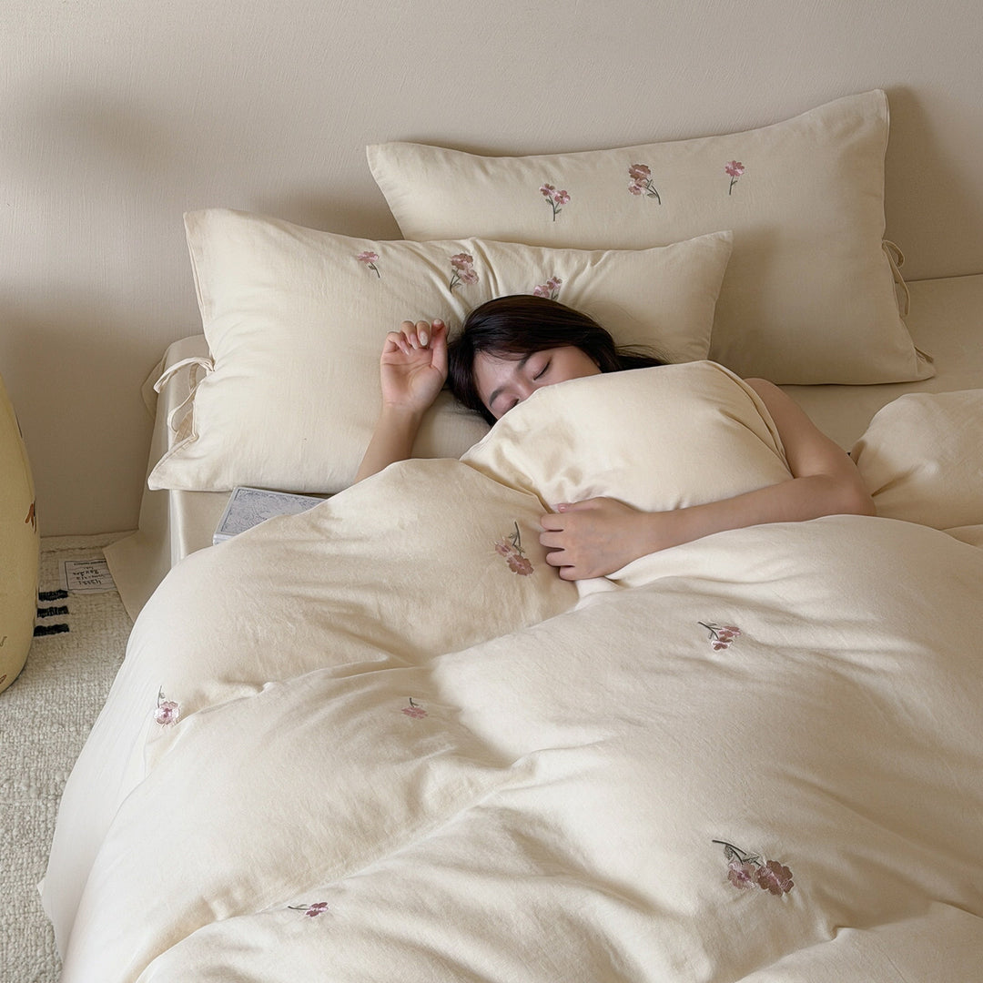 Floral Embroidered Duvet Cover Set Stornfield