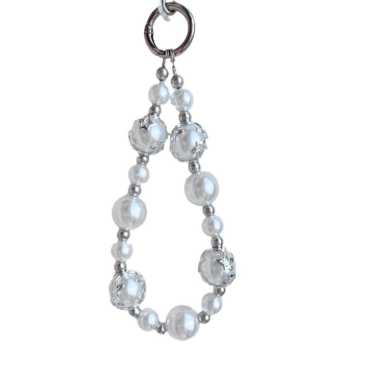 Elegant Pearl-Embellished Charm Keychain Stornfield