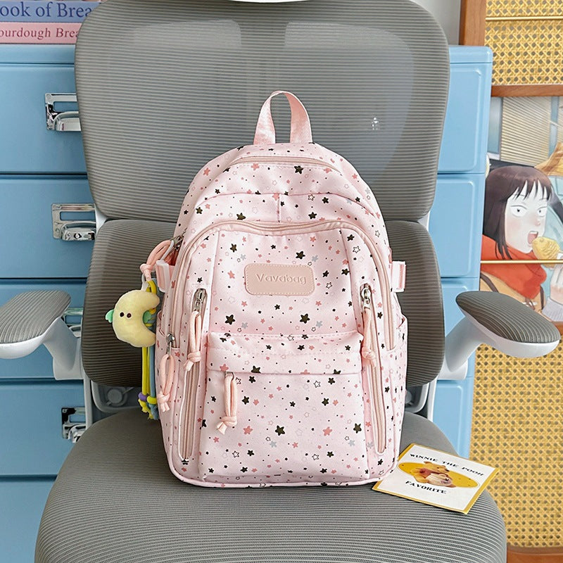 Star-Print Multi-Pocket Backpack Stornfield