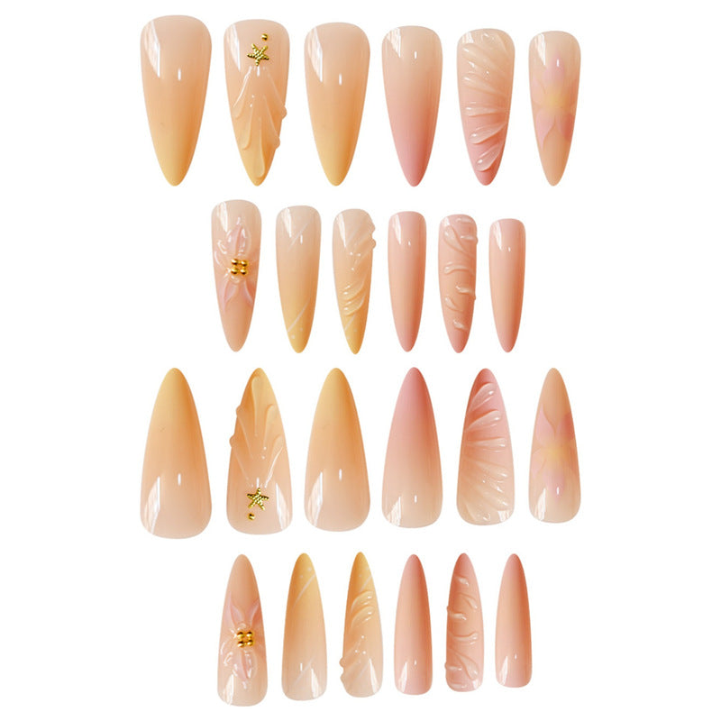 Floral 3D Decorative Press-On Nail Art Stornfield