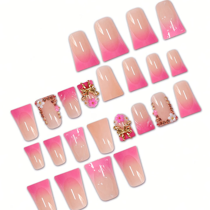 Elegant Floral Press-On Nails Stornfield
