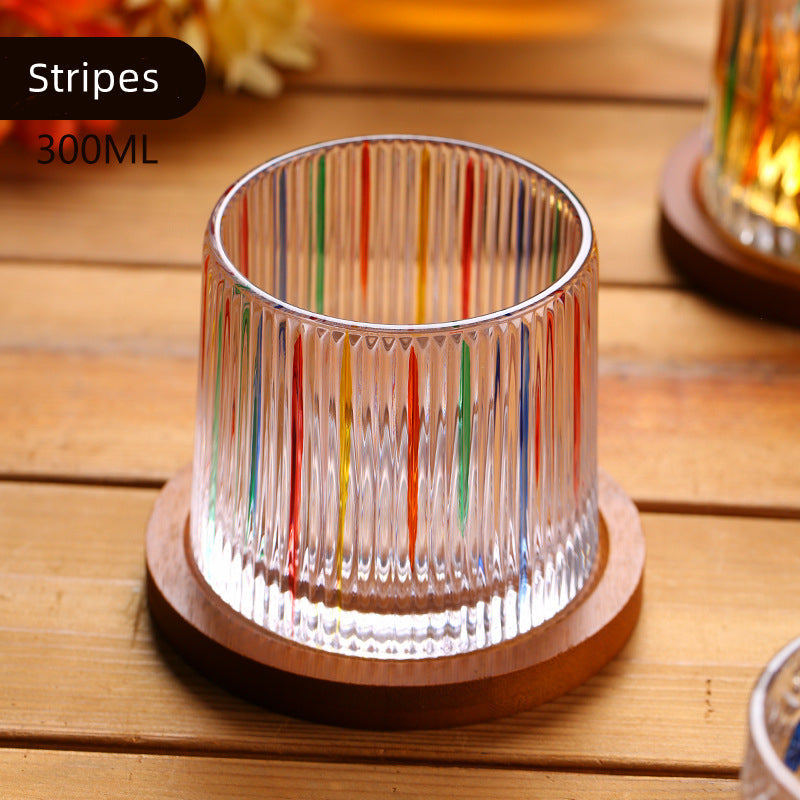 Rotating Multi Color Stained Whiskey Glass With Gift Box | Stornfield
