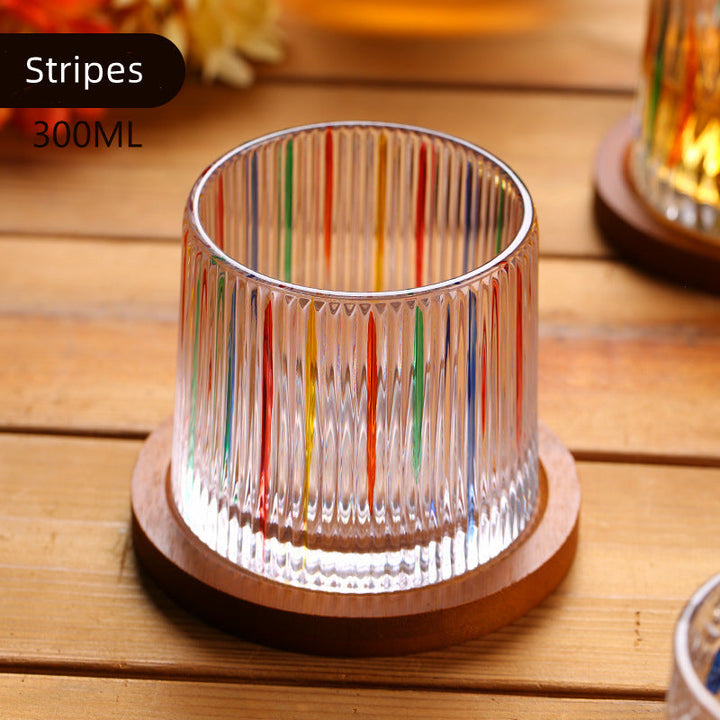 Rotating Multi Color Stained Whiskey Glass With Gift Box | Stornfield
