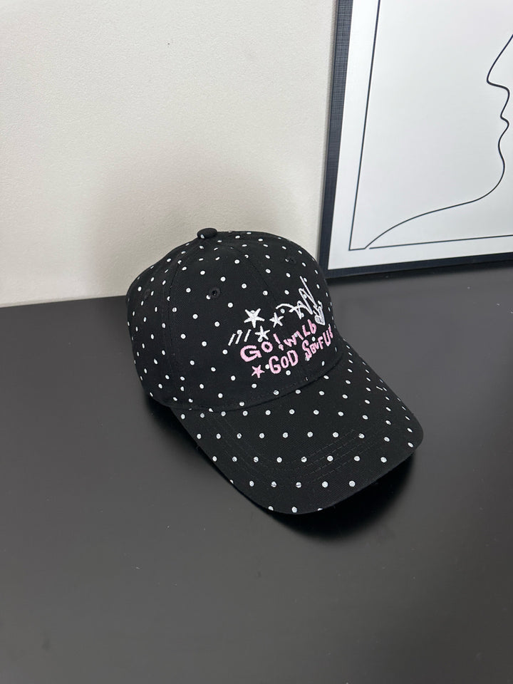 Women's Trendy Polka Dot Embroidered Baseball Cap Stornfield