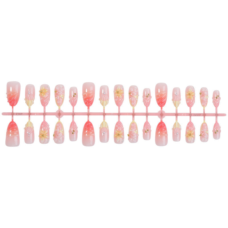Creative nail art set with delicate flower and decorative elements Stornfield