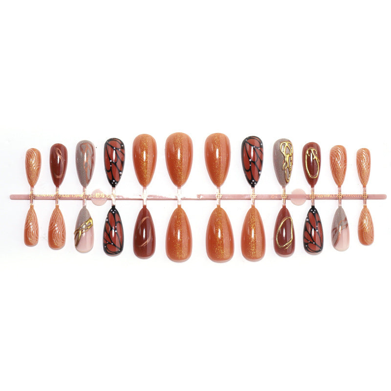 Elegant Artistic Press-On Nail Set Stornfield