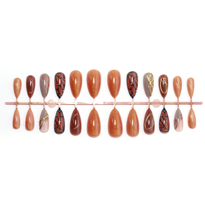 Elegant Artistic Press-On Nail Set Stornfield