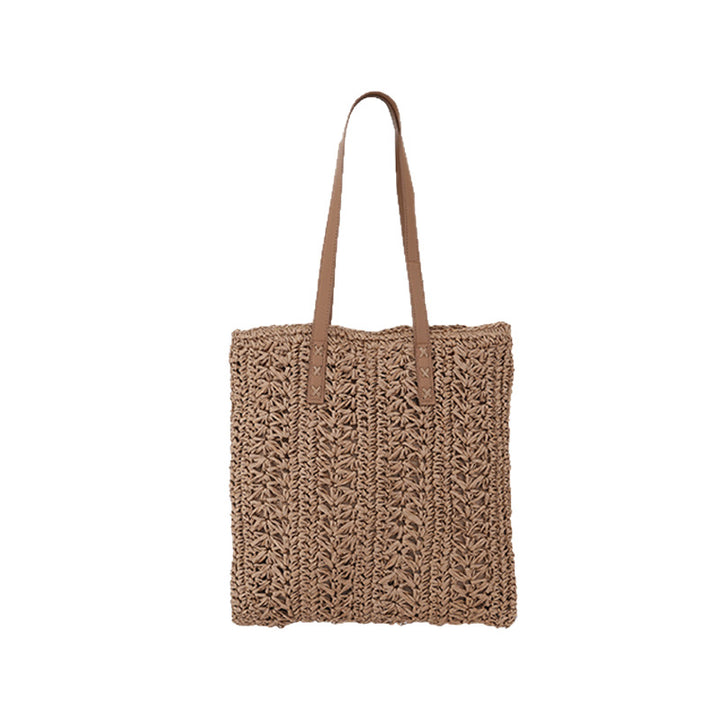 Handcrafted jute bag with stylish leather handles Stornfield