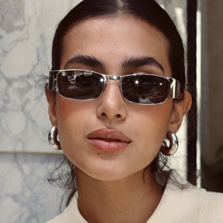 Women's fashionable rectangular sunglasses with elegant lenses Stornfield