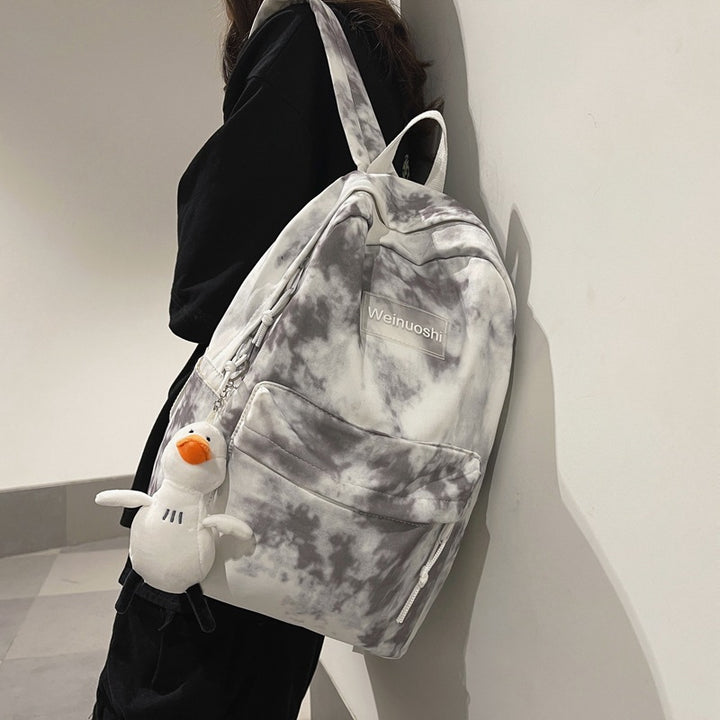 Cloud-Patterned Casual Backpack Stornfield