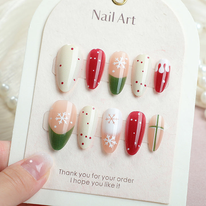 Holiday-Themed Decorative Press-On Nail Art Set