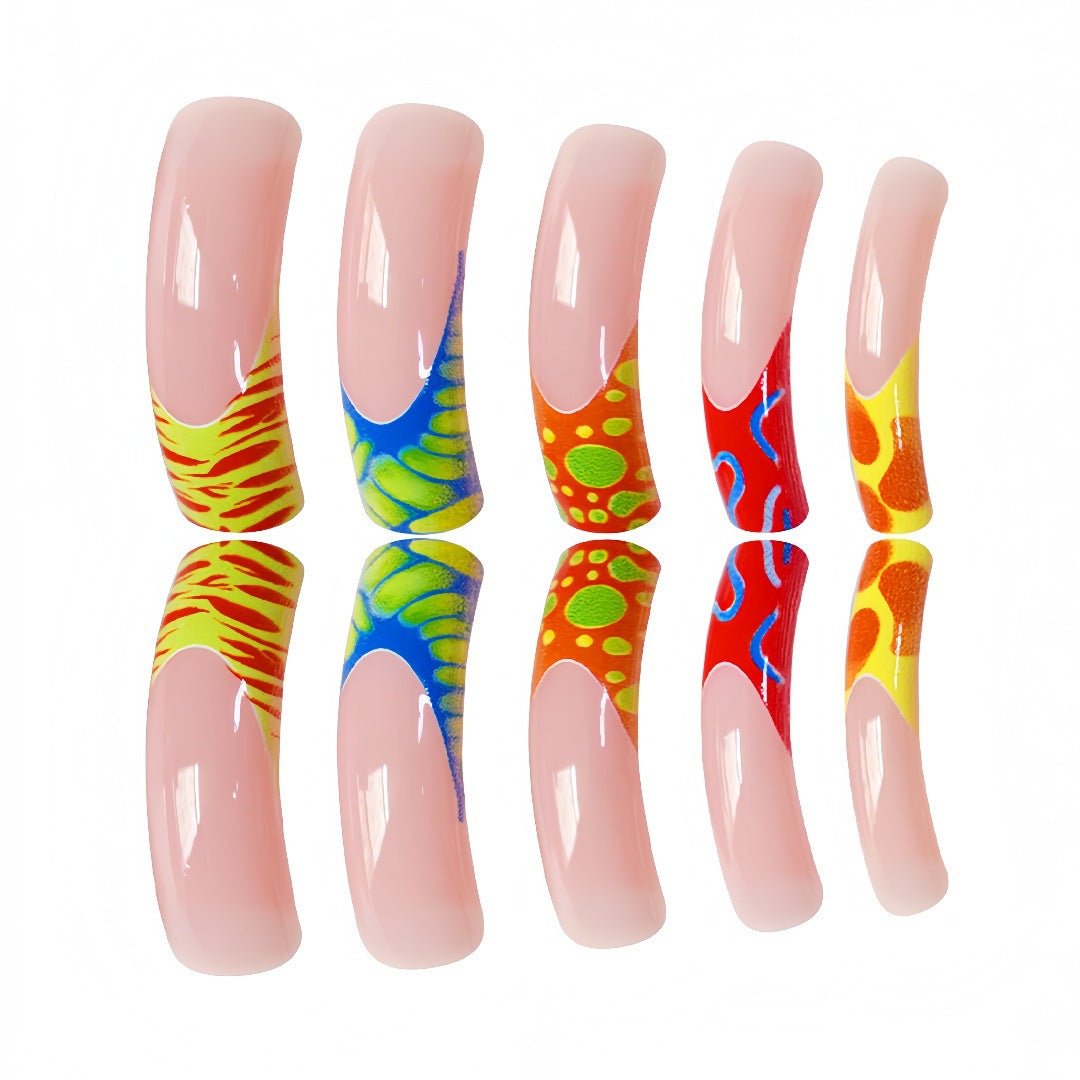 Artistic Abstract Design Press-On Nails Stornfield