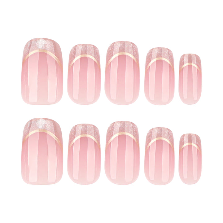 Artistic Nail Extensions with Glitter and Gold Details Stornfield