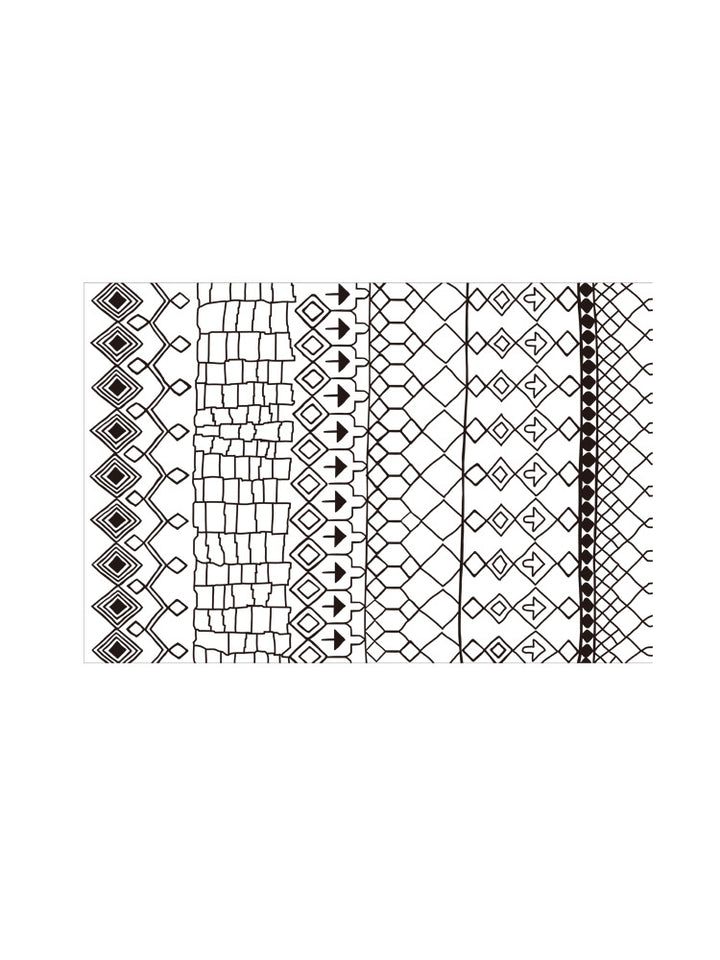 Washable tablecloth with circular retro print and PVC coating