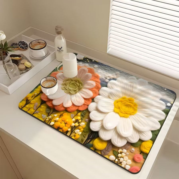 Floral-Themed Kitchen Mat Stornfield