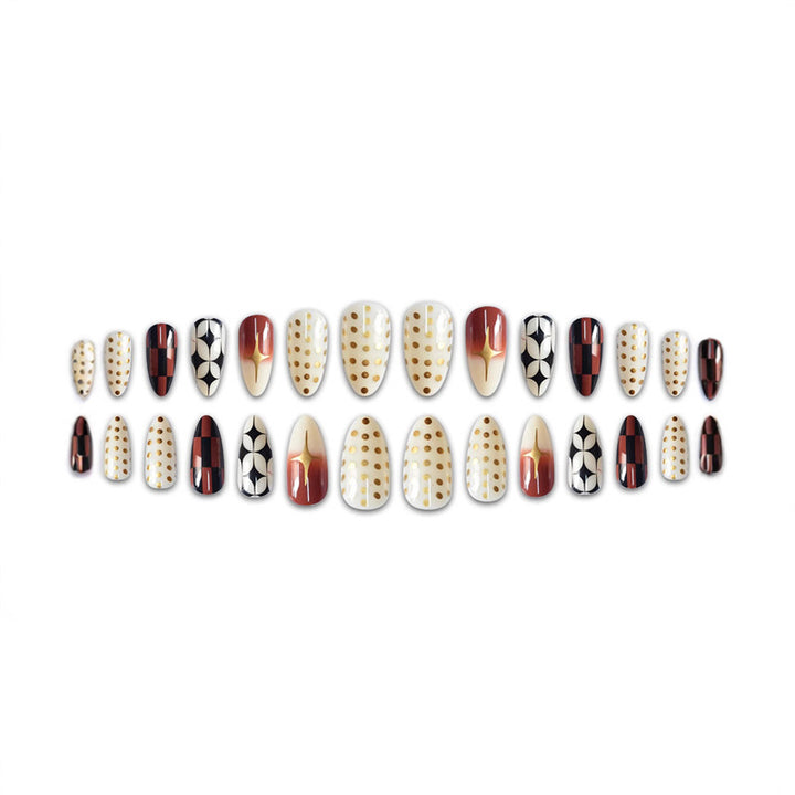 Stylish Stiletto Press-On Nails with Elegant Patterns Stornfield