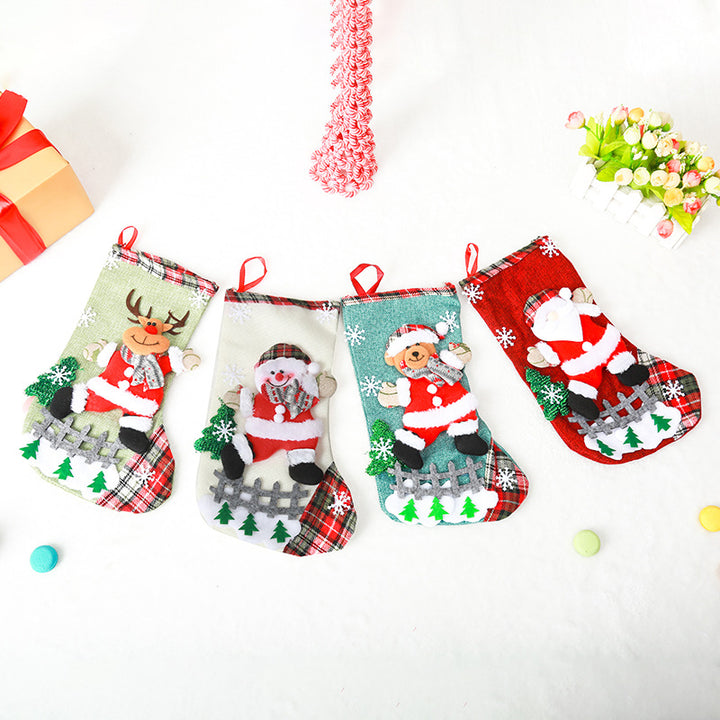 Festive Christmas stocking with cute Santa Claus motif Stornfield