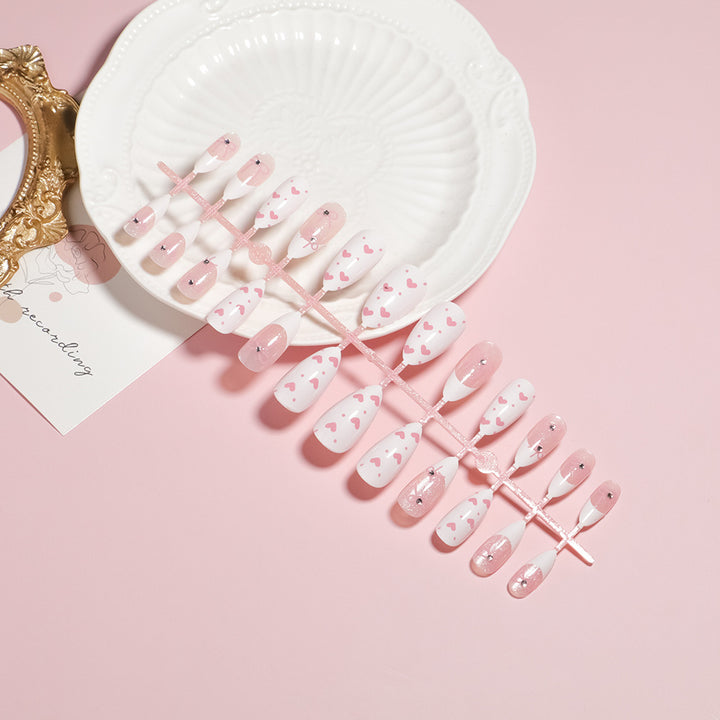 Elegant Floral Accent Press-On Nail Set Stornfield