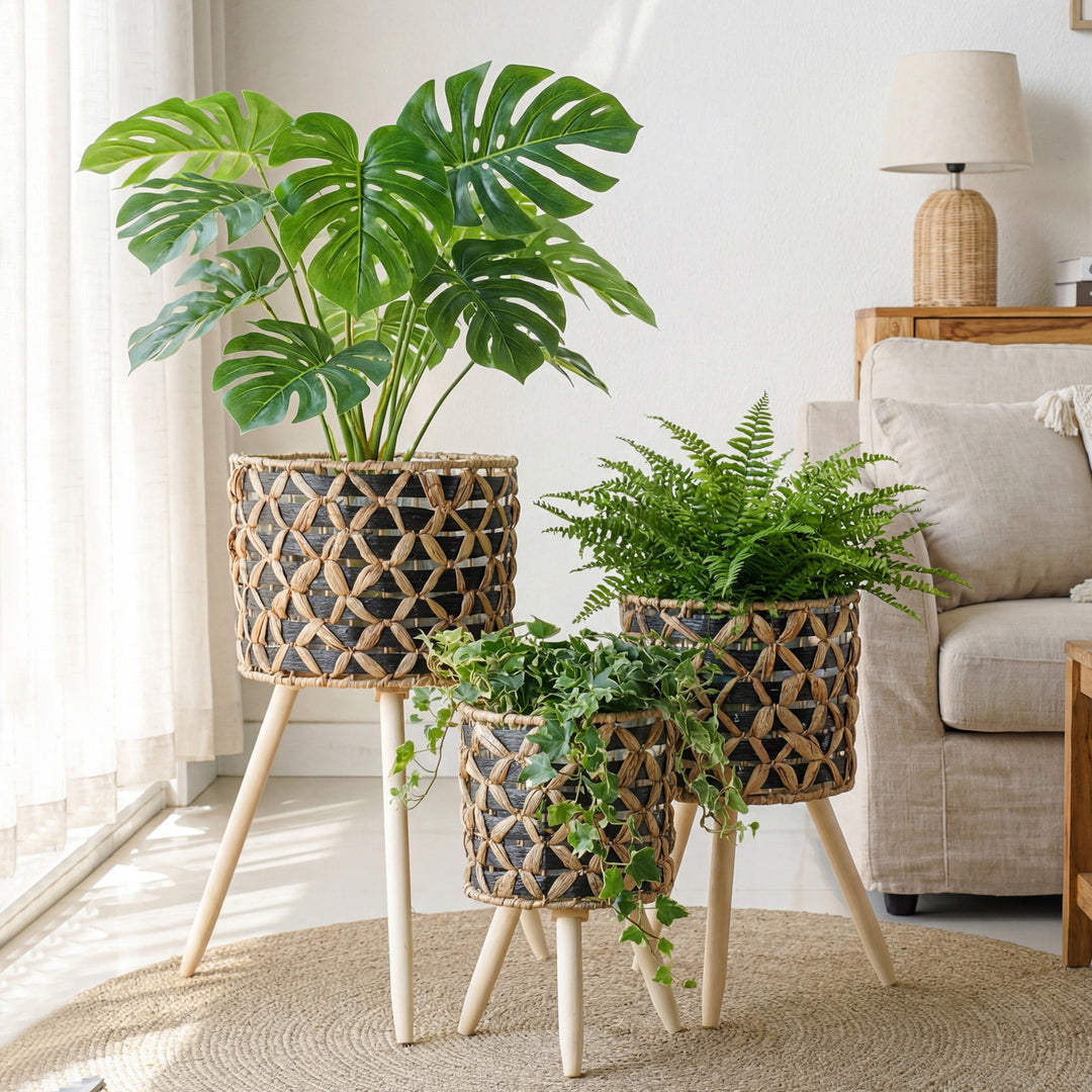 Plant stand made of braided material Stornfield