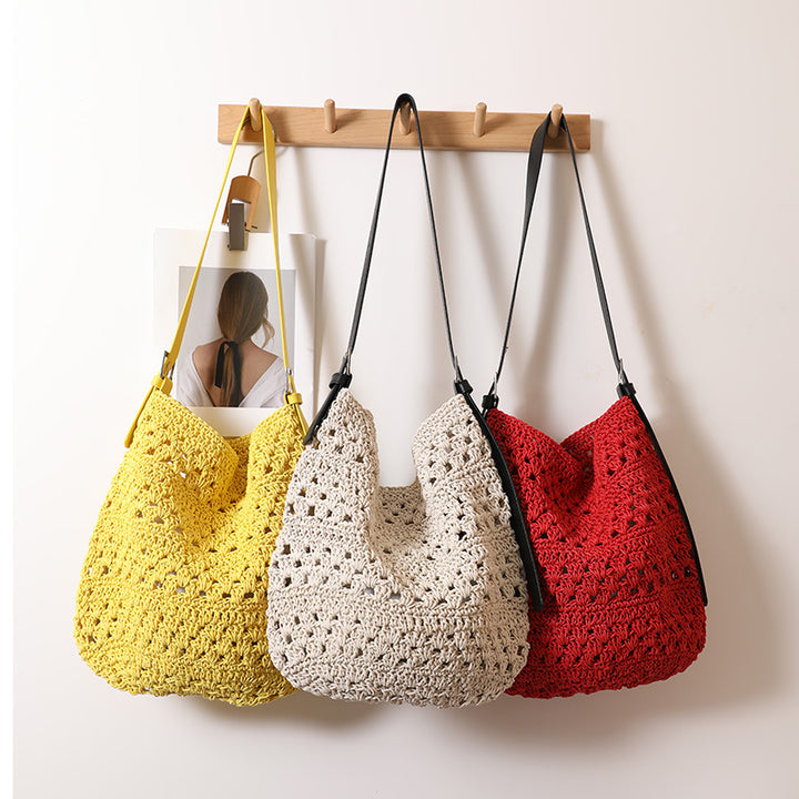 Crocheted shoulder bag with stable straps Stornfield