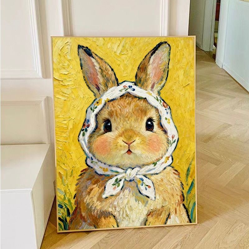 Whimsical Bunny Canvas Art Print Stornfield
