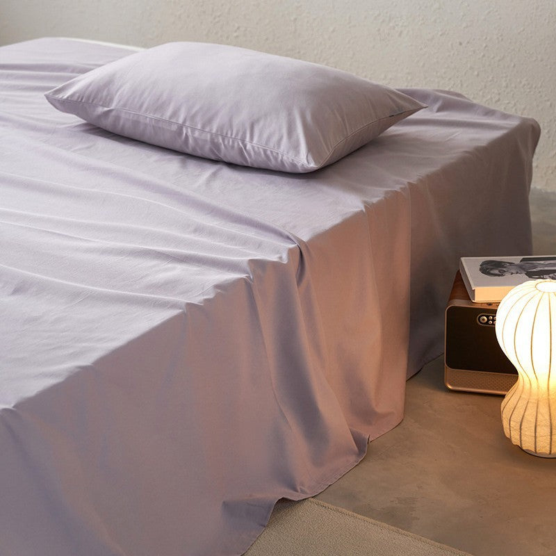 Bed sheet set made of combed cotton with extra-deep fitted sheet and pillowcases