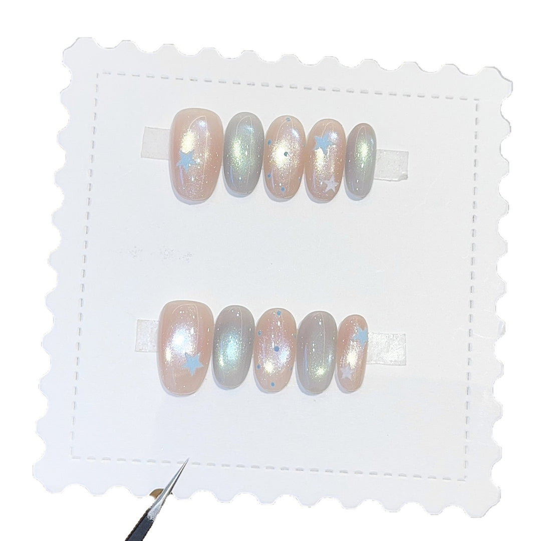 Nail design with galaxy effects Stornfield