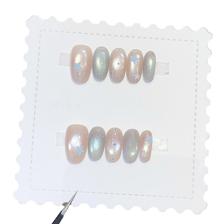 Nail design with galaxy effects Stornfield