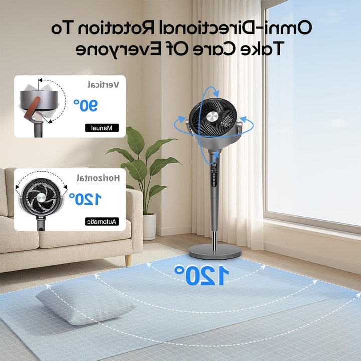 Unisex Stand Fan with High-Performance Features and Remote Control Stornfield
