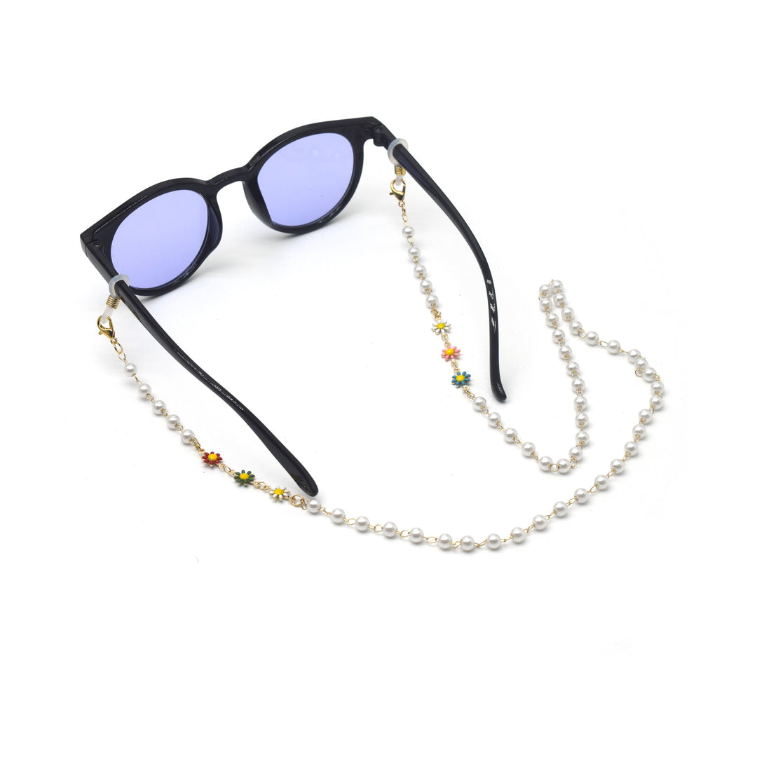Elegant Pearl and Colorful Gemstone Eyewear Chain Stornfield