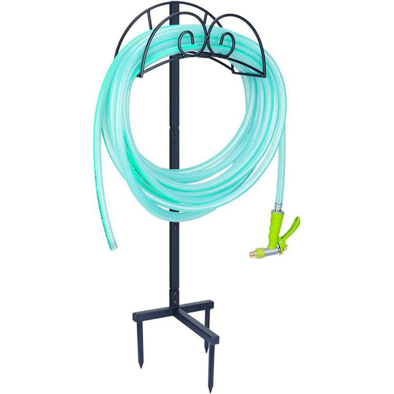 ornate wrought iron outdoor garden hose stand with rustproof powder-coated finish Stornfield