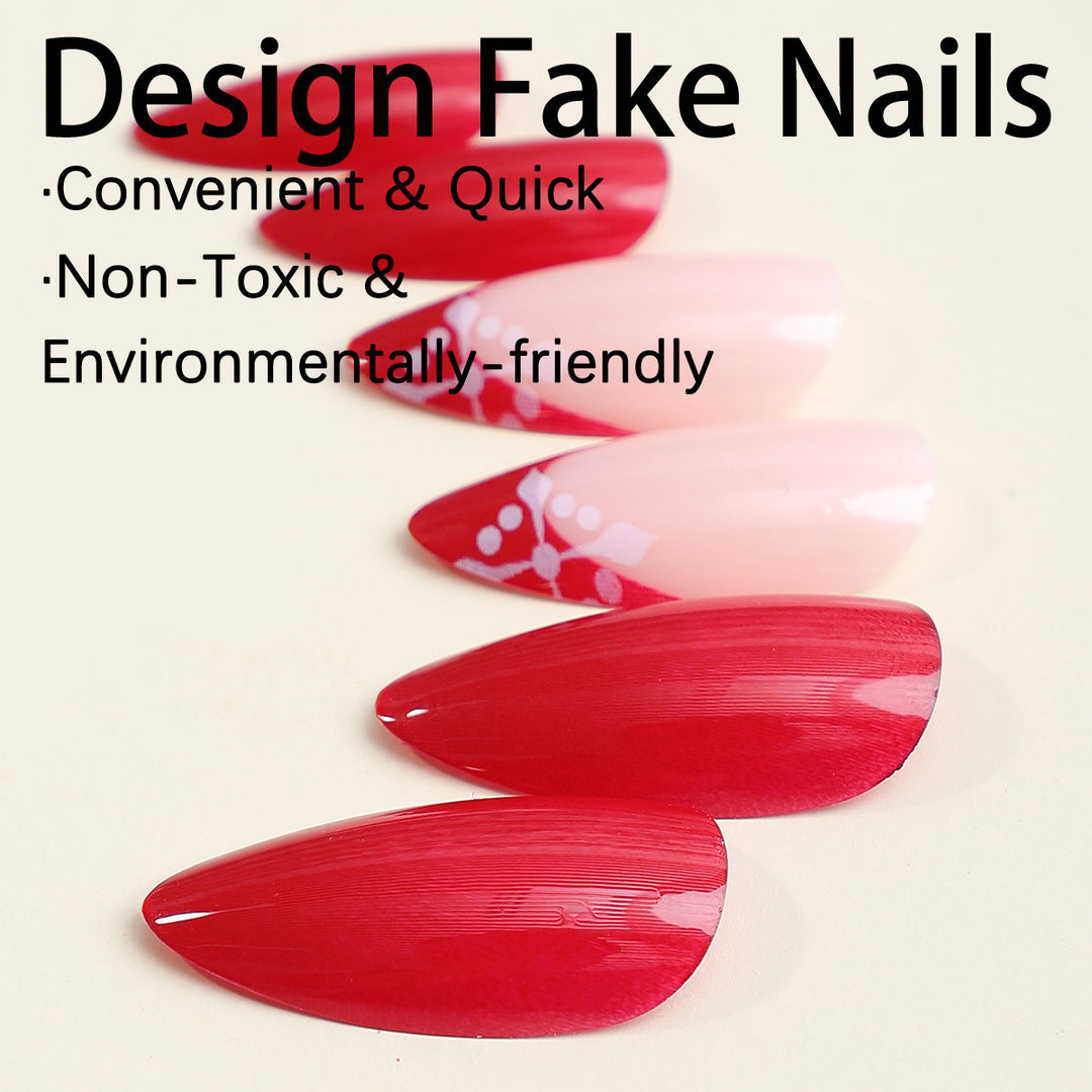 Acrylic nail set with gradient and elegant accents Stornfield
