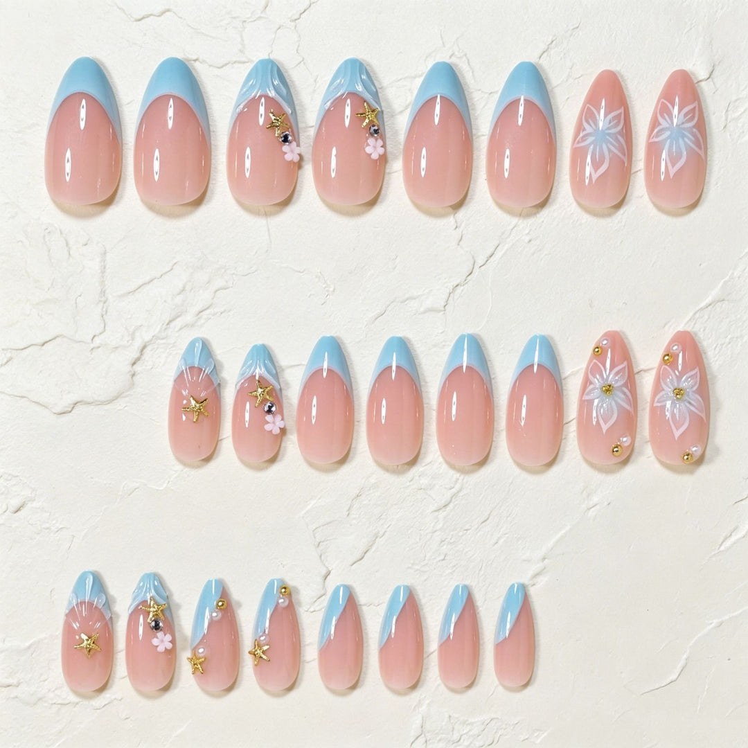 Artistic Butterfly-Themed Press-On Nail Art Stornfield
