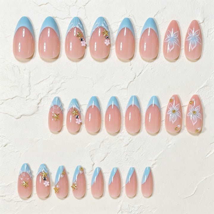 Artistic Butterfly-Themed Press-On Nail Art Stornfield