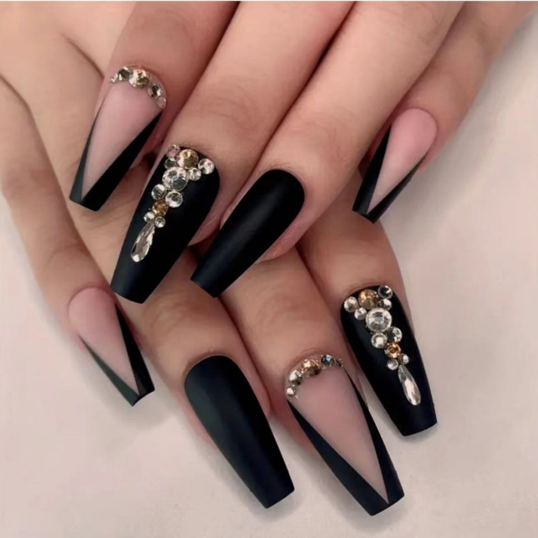 Ornate Butterfly-Inspired Acrylic Nail Extensions Stornfield