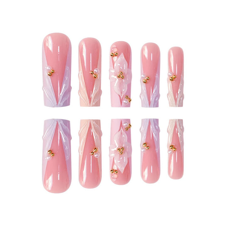 Floral Press-On Nail Extensions Stornfield