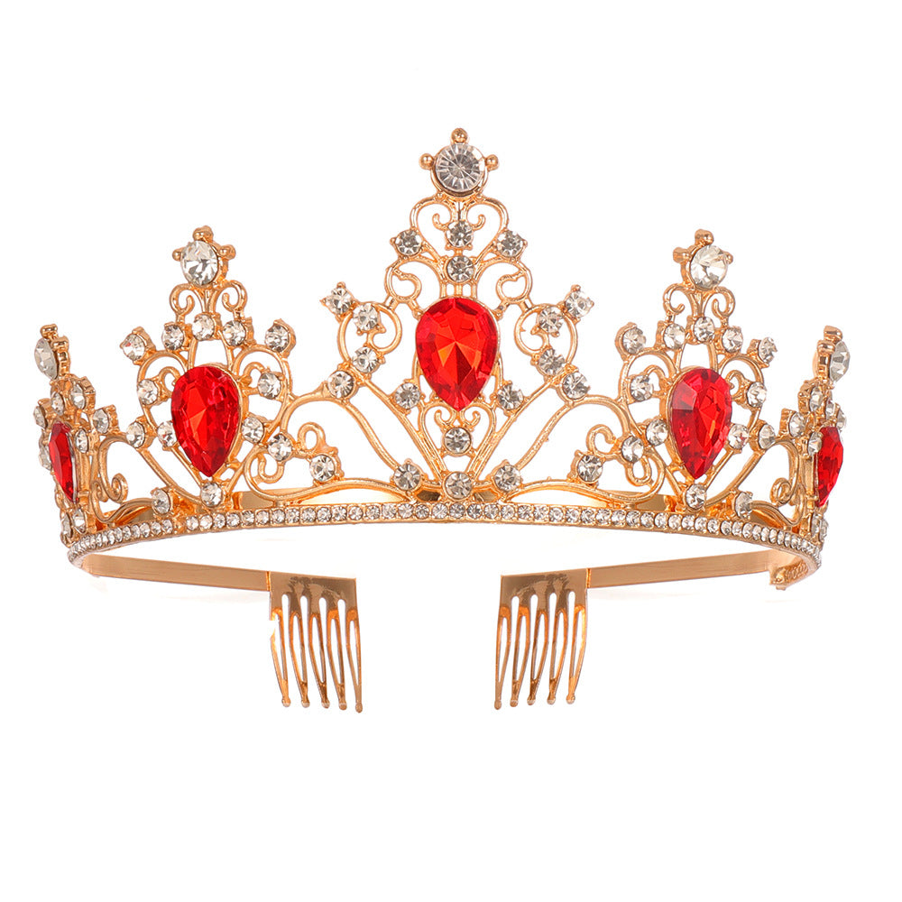Girl crown with sparkling crystals and elegant birthday sash set Stornfield