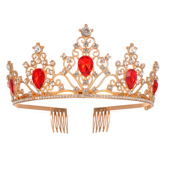 Girl crown with sparkling crystals and elegant birthday sash set Stornfield