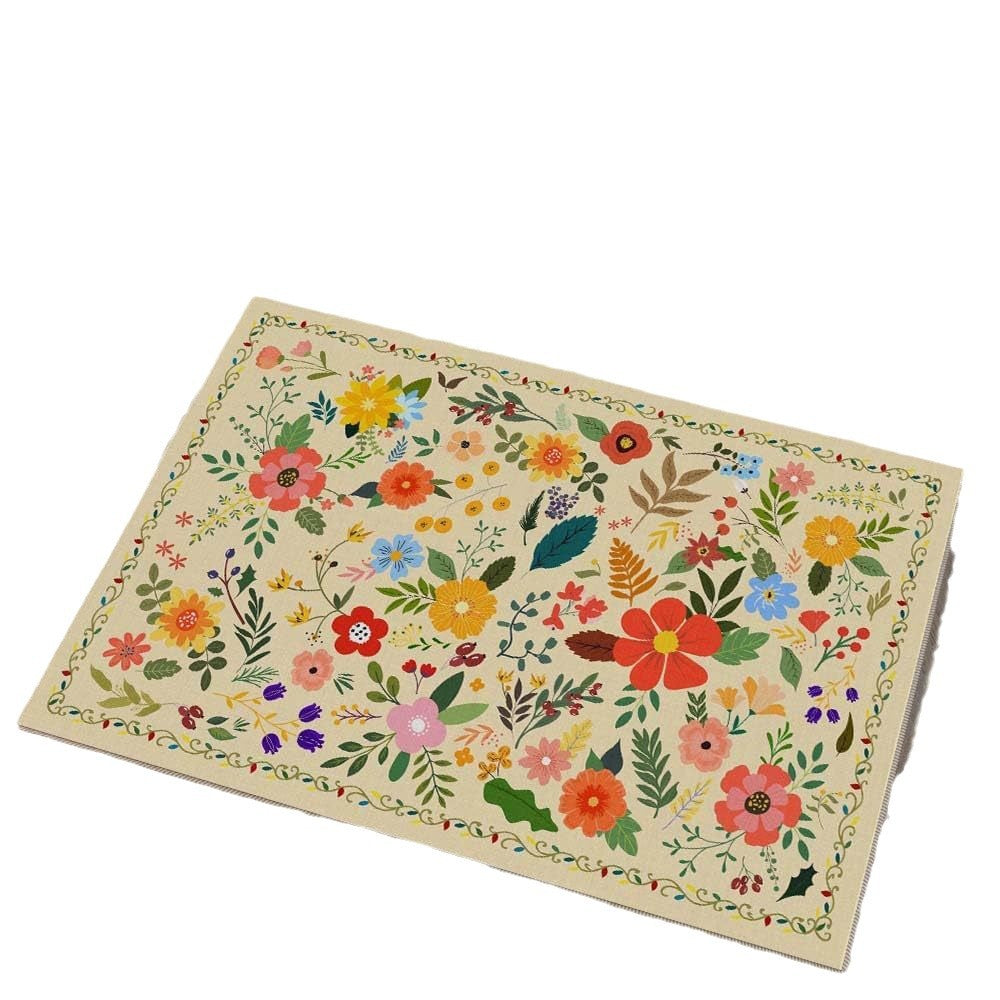 Luxurious Floral Design Bath Mat Stornfield