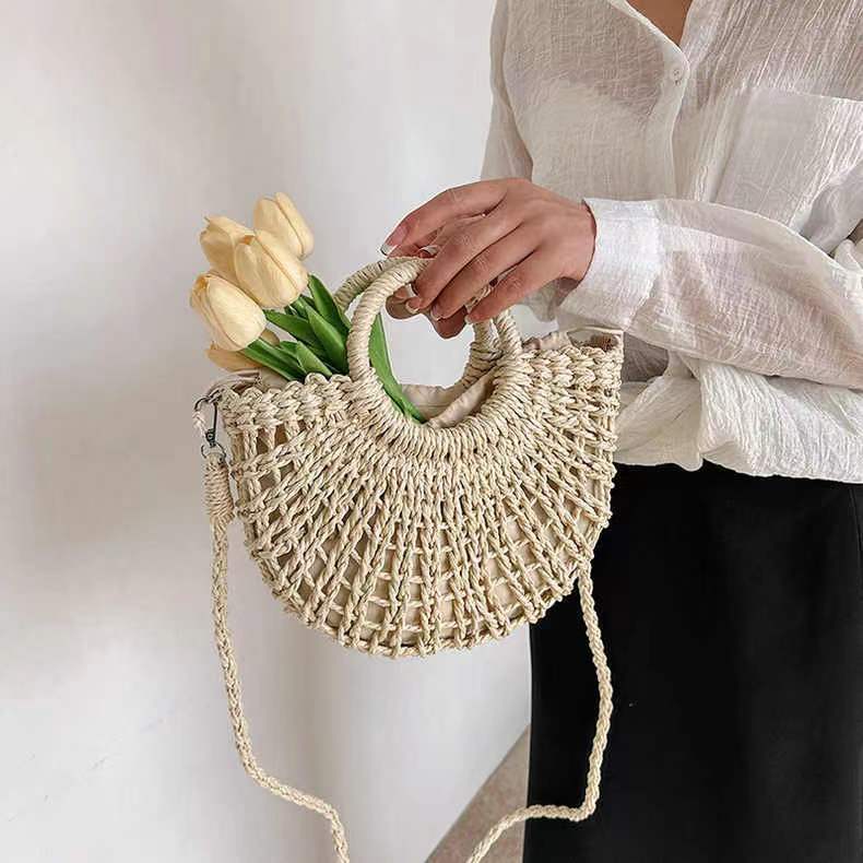 Handcrafted basket bag with playful design Stornfield