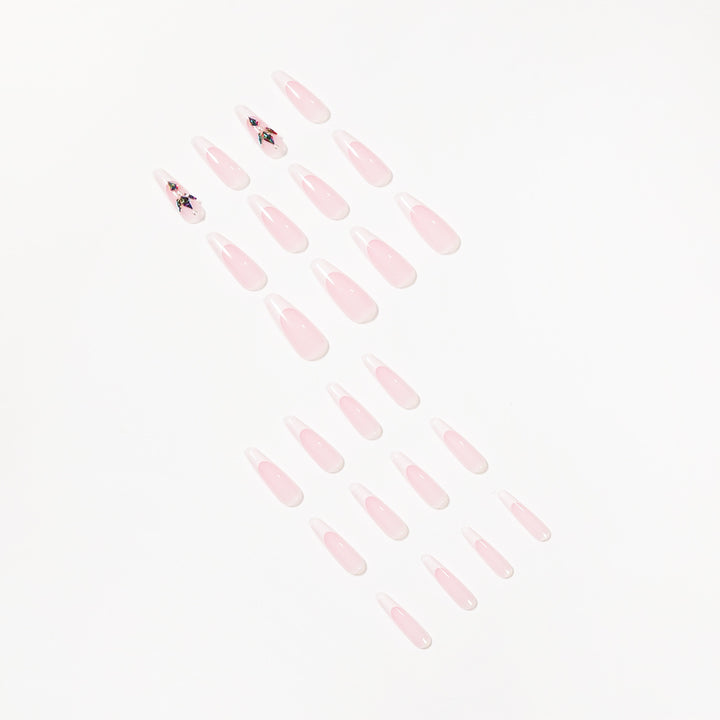 Premium Nail Extensions with Elegant Designs and Glitter Accents Stornfield