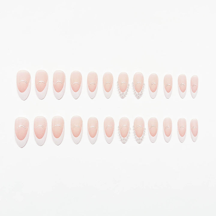 Nail art set with elegant design and 3D pearl embellishments Stornfield