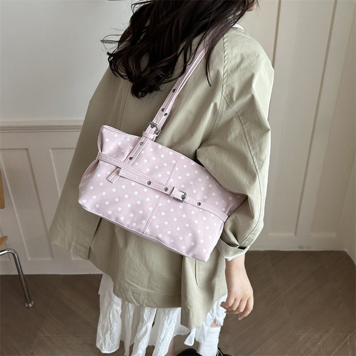 Polka Dot Decorative Shoulder Tote Bag