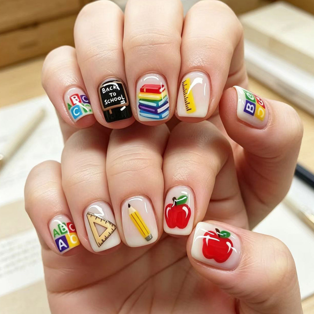 Creative School Motif Art Nails Stornfield