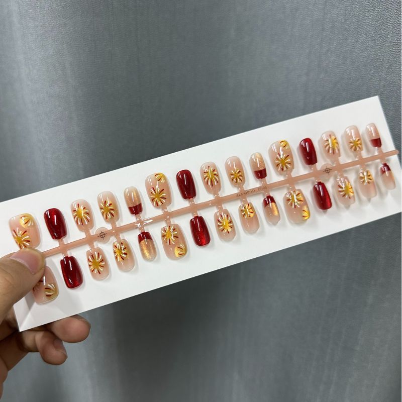 Artistic Ombre Press-On Nail Tips Set Stornfield