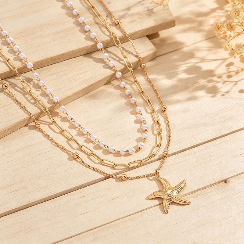 Layered Beach Pendant Necklace Stornfield