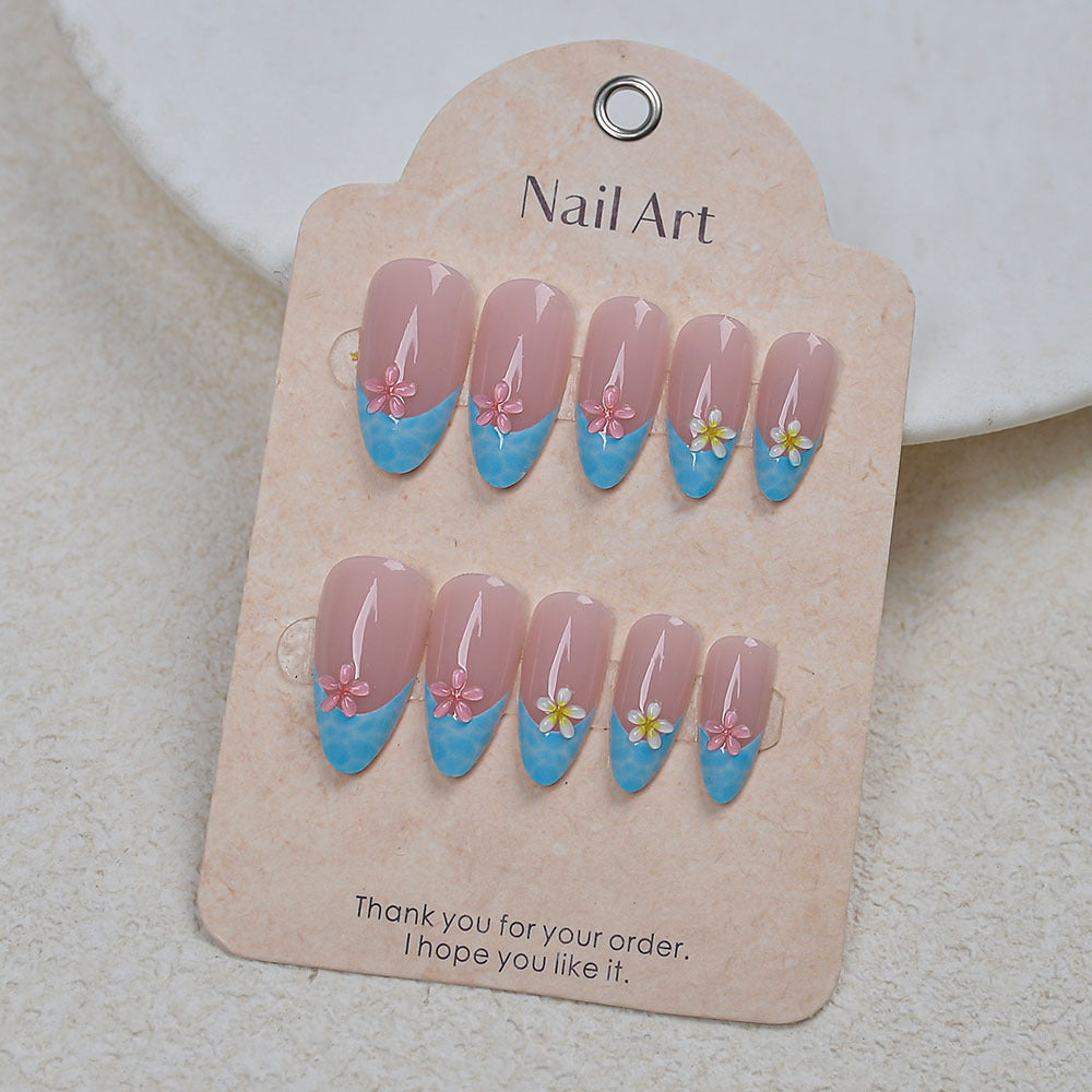 Floral Print Press-On Nail Set Stornfield