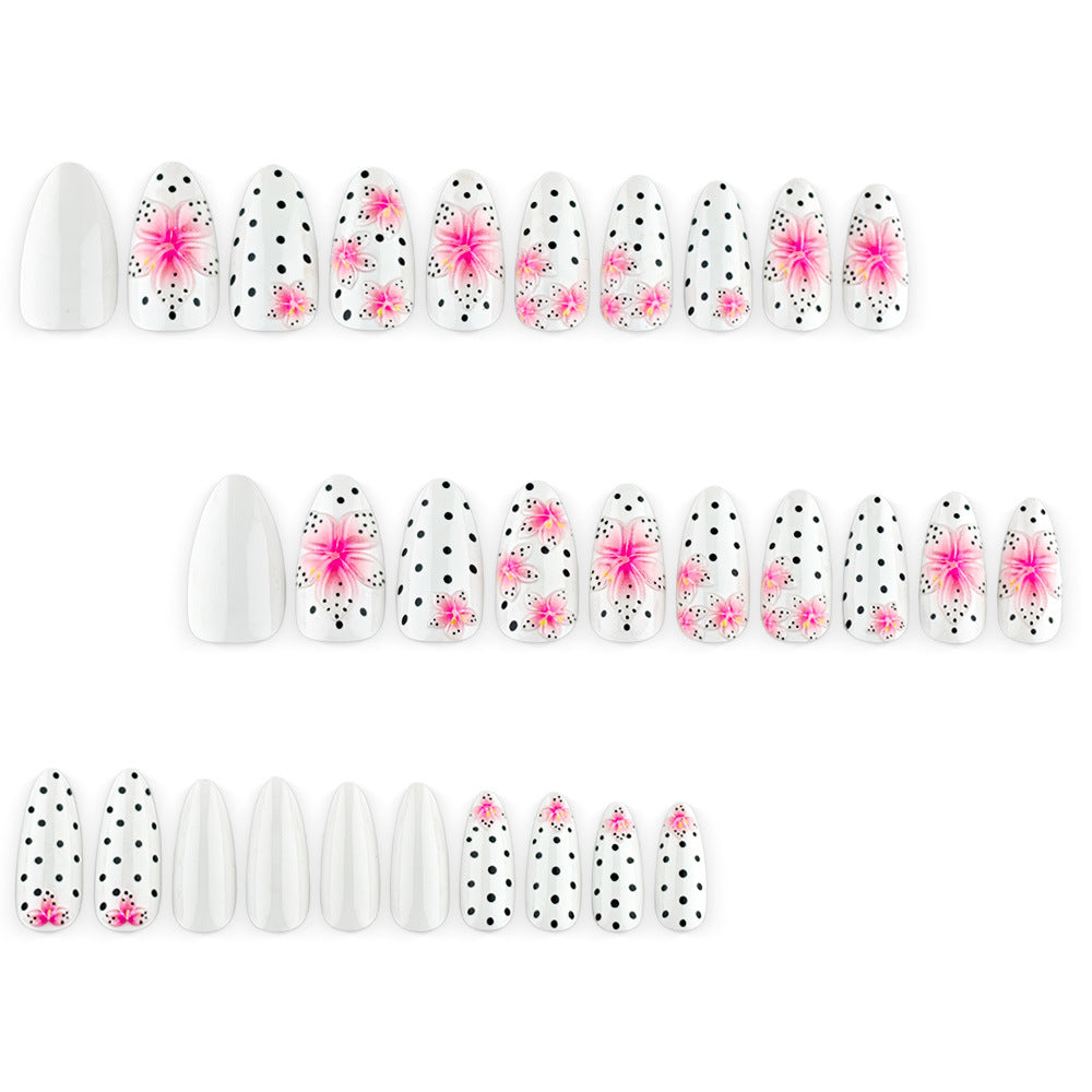 Premium Artificial Nails with 3D Flower Design Stornfield