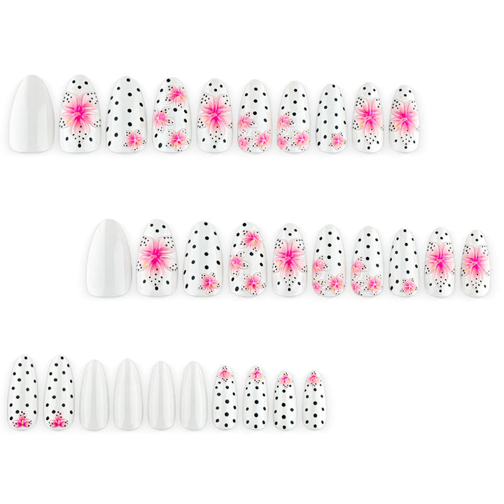Premium Artificial Nails with 3D Flower Design Stornfield