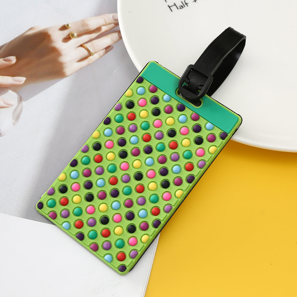 Unisex Luggage Tag with Modern Geometric Design Bowlift